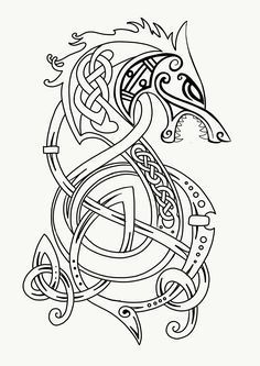 Viking Dragon Tattoo, Viking Halloween Costume, Fenrir Tattoo, Simbolos Tattoo, Celtic Dragon Tattoos, Painless Tattoo, Arte Viking, Viking Tattoo Symbol, Monster Tattoo