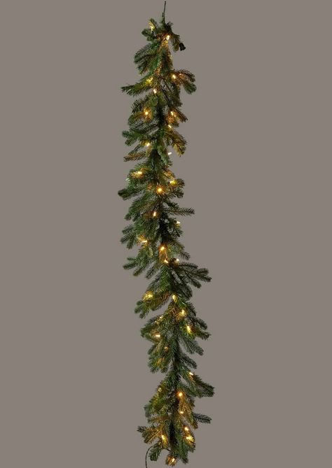 Pre-lit Christmas Garland - 72" | Faux Spruce | Afloral Spruce Garland, Pre Lit Christmas Garland, Modern English Country, Colorado Spruce, Winter Greenery, Holiday Mantel, Greenery Garland, Table Styling, 2024 Christmas