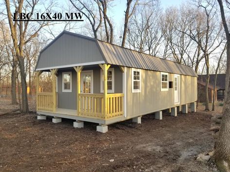 16x32 Shed House Plans With Loft, 12x32 Lofted Barn Cabin Interior, Barn Shed Tiny House, Shed Turned Tiny House, Sheds Turned Into Homes, Barn Tiny House, Tiny Guest House, Lofted Cabin, Lofted Barn Cabin