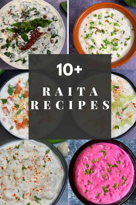 Indian Yogurt Dip, Raitha Recipes, Raita Recipe Indian, Indian Raita, Yogurt Dips, Indian Yogurt, Vegetarian Curries, Chicken Main Dish Recipes, Indian Salads