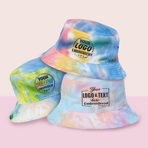 Custom Embroidered Tie Dye Bucket Hat Custom Bucket Hat - Etsy Custom Bucket Hats, Swag Ideas, Tie Dye Bucket Hat, Embroidered Tie, Hat Custom, Bucket Hats, Custom Embroidery, Tie Dyed, Hat Sizes