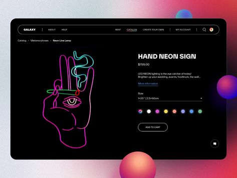 Neon Signs Website Product Page Neon Website Design, Website Product Page, Neon Website, Ux Design Mobile, Neon Cactus, Ui Website, Amazing Websites, Website Images, Led Neon Lighting