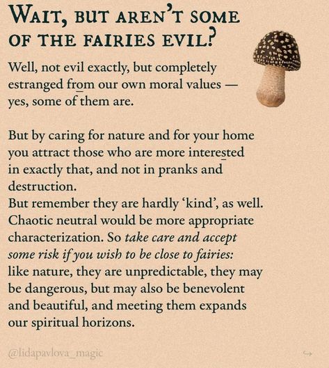 Fae Witchcraft, Fairies Facts, Fairies Mythology, Garden Poems, Evil Fairy, Witch Tips, Spiritual Awakening Signs, Witch Cottage, Tarot Guide