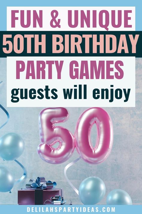 Looking for fun ways to celebrate turning 50? These party games are just what you need to keep the laughter going all night long! From hilarious trivia to interactive challenges, there's something here for everyone. Don't let this milestone birthday pass without a memorable celebration! Funny 50th Birthday Games, Activities For 50th Birthday Party, Things To Do At A 50th Birthday Party, 50 Birthday Party Games, Fun Games For 50th Birthday Party, 50th Birthday Games Turning 50, 50th Birthday Party Games Turning 50, 50th Birthday Funny Ideas, Funny 50th Birthday Party Ideas