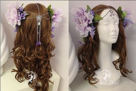 from @fireflypath 🔮Lavender Fairy Headdress🔮 Fairy Clothes Aesthetic, Fairy Headdress, Lavender Fairy, Firefly Path, Fae Aesthetic, Fairy Ears, Fairy Clothes, Wedding Cape, Floral Outfit