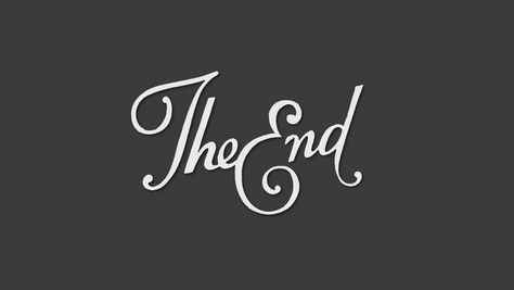 Vintage "The End" Animation. Old Style Typography, HD. Stock ... The End Typography, Video Ending Ideas, 1920s Typography, The End Animation, Letterform Design, The End Movie, Holiday Shoot, Old Fonts, San Valentine