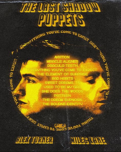 Arctic Monkeys Concert Poster, Tlsp Aesthetic, Tlsp Poster, Last Shadow Puppets Poster, The Last Shadow Puppets Poster, Arctic Monkeys Poster, Alex Arctic Monkeys, Grunge Posters, The Last Shadow Puppets