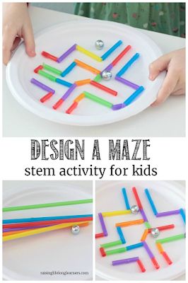 50 Arts, Crafts and Activities to do with Kids Paper Plate Maze, Aktiviti Tadika, School Age Activities, Marble Maze, Aktiviti Kanak-kanak, Stem Challenge, Stem Activity, Aktivitas Montessori, Stem Challenges