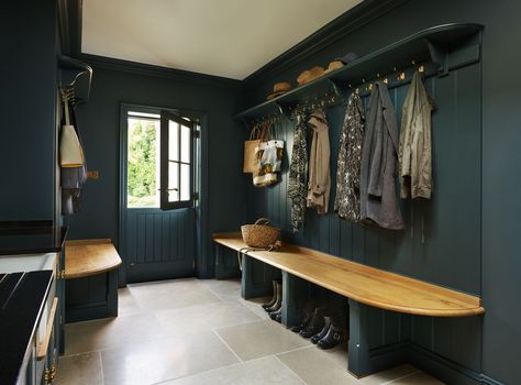 Boot Room Storage, Boot Room Utility, Utility Room Designs, Swiss Cottage, Internal Glass Doors, Laundry Ideas, Mudroom Laundry Room, Mudroom Design, Edwardian House