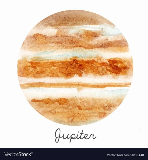 Spring Stickers, Jupiter Planet, Planet Vector, Planet Painting, Planet Drawing, Everyday Art, Hand Drawn Vector Illustrations, Galaxy Painting, Art Painting Gallery