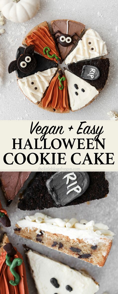 Gf Halloween Desserts, Vegan Halloween Cake, Vegan Halloween Baking, Vegan Halloween Party Food, Halloween Vegan Food, Halloween Food Vegan, Vegan Halloween Dinner, Dairy Free Halloween Recipes, Vegan Halloween Cookies