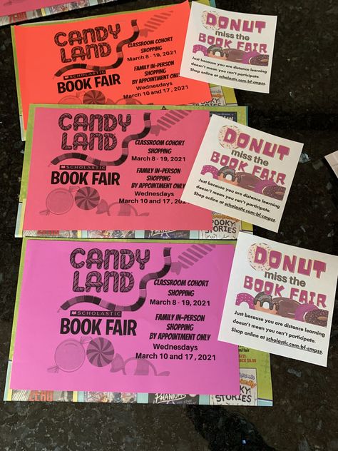 School Book Fair Theme, Candy Land Book Fair Theme, Candyland Book Fair Theme, Candy Land Book Fair, Candyland Book Fair, Bookfair Themes, Book Fair Themes, Pto Events, Homeroom Mom