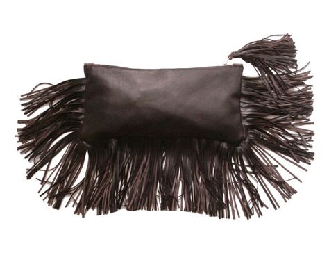 Zipper Clutch Bag Brown, Leather fringe bag, Zippered clutch bag , Leather clutch , Dark brown , Boh Diy Clutch Bag, Fringe Clutch, Leopard Print Bag, Leather Fringe Bag, Soft Leather Bag, Bohemian Accessories, Zippered Clutch, Fringe Bags, Leather Bags Handmade