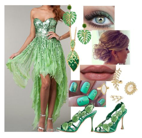 "Disney's Descendants: Tinkerbell's Daughter" by sophie-quake-jones ❤ liked on Polyvore featuring Sherri Hill, Manolo Blahnik, Palm Beach Jewelry, Mercedes Salazar and Charlotte Russe Descendants Daughter Of Tinkerbell, Daughter Of Tinkerbell, Tinkerbell Inspired Outfits, Tinkerbell Shoes, Tinkerbell Outfit, Tiana Wedding, Descendants Clothes, Descendants Oc, Disney Character Outfits