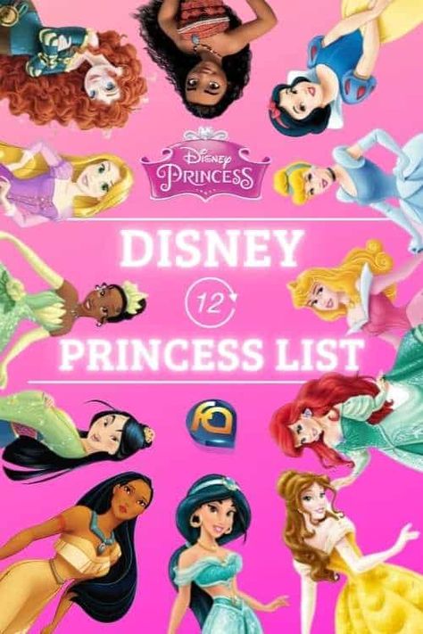 Disney Princess List Of Names, Disney Princess Phone Wallpaper, Disney Princess Lineup, Disney Character Names, Disney Princess List, Disney Princess Names, Quotes Coloring Pages, Real Disney Princesses, Disney Princess Books