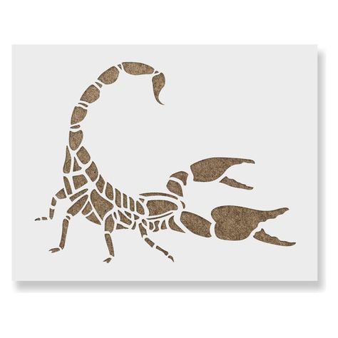 Scorpion Stencil, Bug Stencil, Scorpion Art, Animal Party Decorations, Laser Cut Stencils, Animal Stencil, Reusable Stencils, Stencil Design, Crafts And Diy