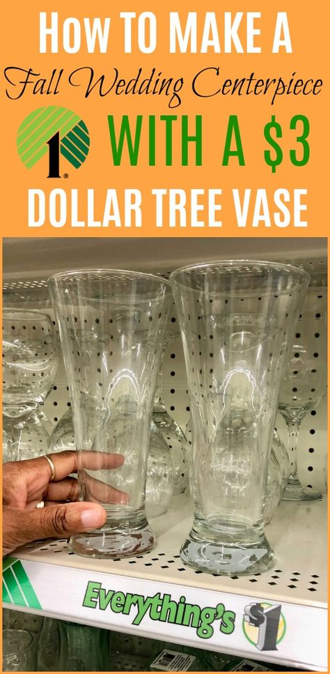 Budget Centerpieces, Cheap Wedding Table Centerpieces, Dollar Tree Vases, Dollar Tree Wedding, Wedding Ideas On A Budget, Wedding Vase, Boda Diy, Wedding Decorations On A Budget, Centerpiece Wedding