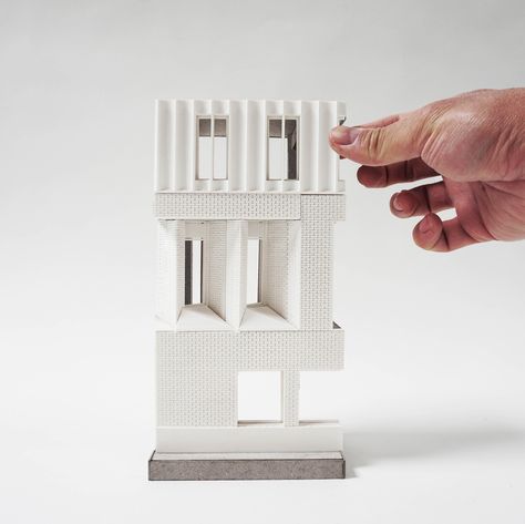 Architectural Paper Models, Architecture Facade Model, Facade Study Architecture, Section Model Architecture, Display Architecture, Facade Model, Architecture Foundation, Model Architecture, Architecture Models