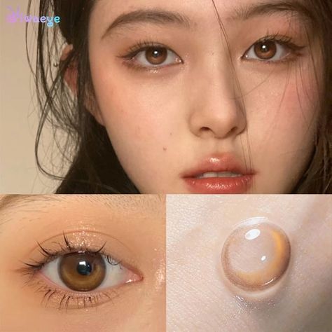 Hazel Eye Contacts, Makeup Hazel Eyes, Amber Eyes Color, Contact Lenses For Brown Eyes, Hazel Brown Eyes, Brown Eyes Aesthetic, Brown Contact Lenses, Eye Lens Colour, Eye Color Chart