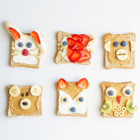 Teddy Bear Toast, Fraiche Living, Sprouted Bread, Dairy Free Cream Cheese, Creative Snacks, Homemade Muffins, Owl Pet, New Fruit, Pet Fox