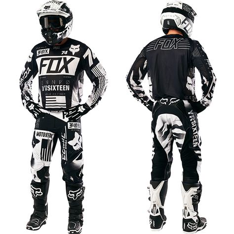 Motorcross Outfits, Motocross Outfits, Fox Outfit, Dirt Bike Gear, Bike Outfits, Mtb Clothing, Hot Biker Guys, Motocross Gear, Sports Wear Fashion