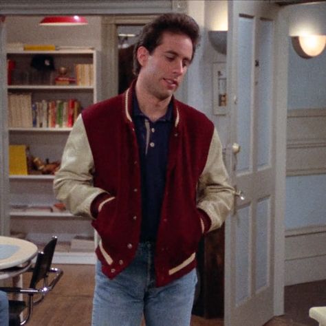 Jerry Seinfeld Style, Jerry Seinfeld Outfits, Seinfeld Outfits, Seinfeld Kramer, Neutral Jeans, Neutral T Shirts, Jerry Seinfeld, 90s Fits, Send Help