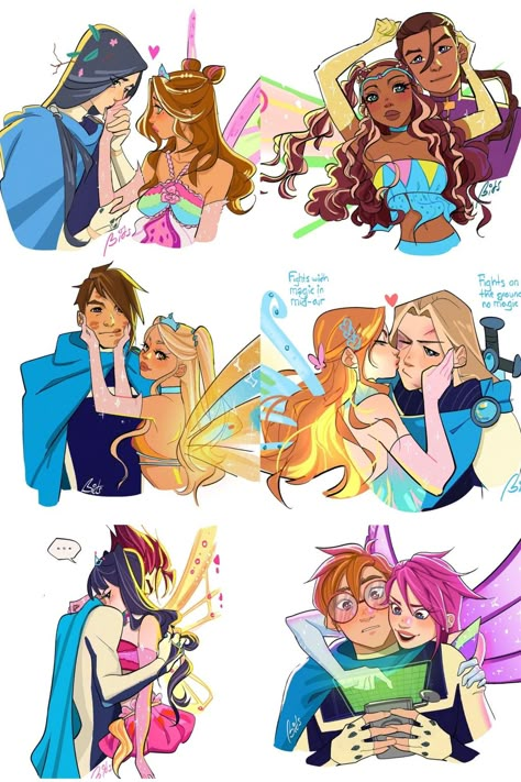 Winx Club Illustration, Winks Club Fanart, Winx Club Art Style, Wind Club Fanart, Winx Couples Fanart, Winx Specialists Fanart, Winx Club Specialists Fanart, How To Draw Winx Club, Winx Club Ships