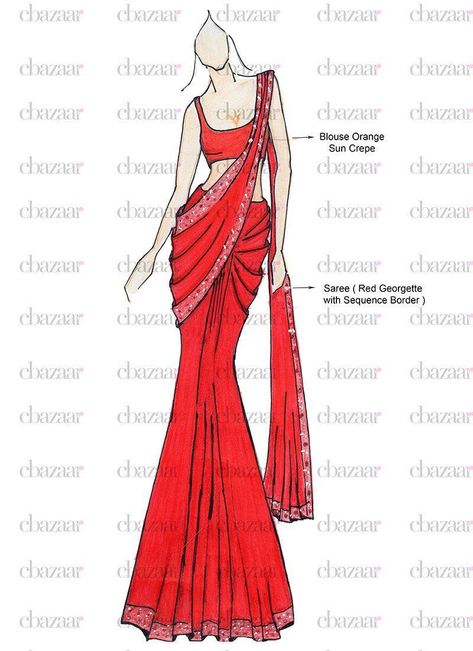 Bride Fashion Illustration, Ae Dil Hai Mushkil, Ae Dil, Croquis Fashion, Fashion Model Sketch, Creative Drawings, Latest Indian Saree, Fashion Illustration Tutorial, Fashion Design Books