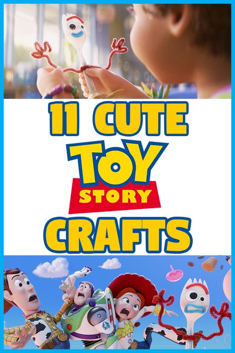 You've got a friend in one of these cute Toy Story Crafts! Find ideas for your favorite Toy Story characters, such as Forky, Woody, Buzz, Jessie and more. Toy Story Craft Ideas, How To Make Forkie Toy Story, Toy Story Learning Activities, Toy Story Crafts For Toddlers, Toy Story Activities Preschool, Toy Story Crafts Preschool, Toy Story Party Activities, Toy Story Activities For Kids, Toy Story Crafts For Kids