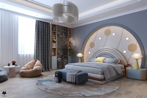 Design& 3D Visualization: @asmaa.mostafa.designs Located in : DOHA , QATAR . Son Bedroom Design, Luxury Kids Bedroom Boy, Kids Luxury Bedroom, Luxury Boys Bedroom, Kids Room Design Boys Bedroom Ideas, Teen Boy Bedroom Furniture, Contemporary Kids Bedroom, Modern Boys Bedroom, Classic Mansion