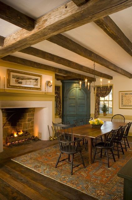 Fabulous Early American Dining Room | Content in a Cottage | Bloglovin’                                                                                                                                                     More Colonial Dining Room, Dining Room Decor Rustic, American Dining Room, Colonial Interior, Traditional Dining Rooms, Dining Room Cozy, Traditional Dining, Traditional Dining Room, Colonial Decor