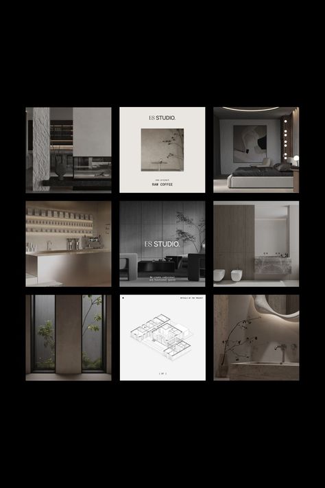 Catalog Design Layout, Instagram Grid Design, Interior Design Instagram, Instagram Design Layout, Visuell Identitet, Instagram Branding Design, Instagram Feed Layout, Interior Design Presentation, Instagram Layout