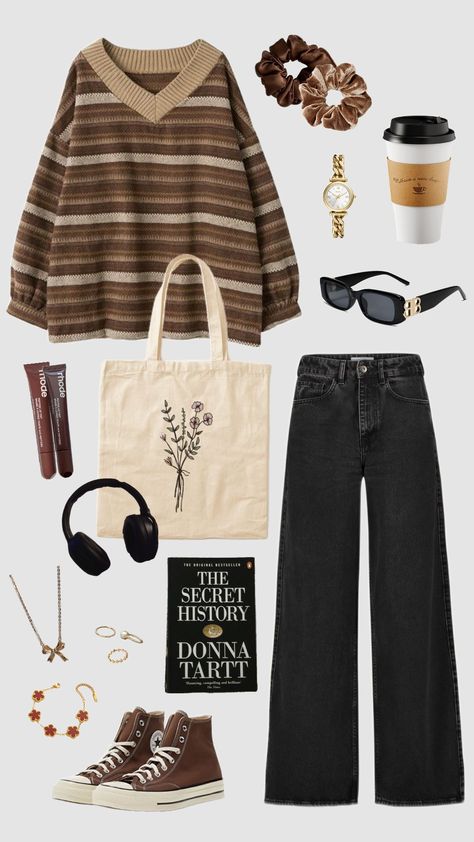 Outfit Ideas Aesthetic Autumn, Autumn Aesthetic Style, Fall Outfits Mood Board, Autumn Aesthetic Outfit 2024, Fall Core Outfit, Autumn Aesthetic Outfit Vintage, Cabin Core Aesthetic Outfits, Fall Outfit Collage, Autumnal Clothes