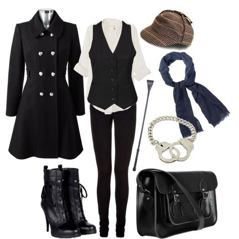 Detective Woman Outfit, Sherlock Holmes Outfit Ideas, Edgar Allen Poe Inspired Outfit, Female Sherlock Holmes Costume, Detective Inspired Outfits, Sherlock Outfit Women, Sherlock Holmes Inspired Outfits, Sherlock Holmes Clothes, Sherlock Holmes Outfit Women