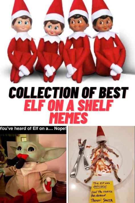 Elf on a Shelf Memes #Christmas #ElfonaShelf #Memes #funny Elf Memes, Elf On A Shelf Ideas, Elf On Shelf, Elf On A Shelf, Christmas Memes, Mom Memes, Movie Memes, Santa Helper, Memes Hilarious