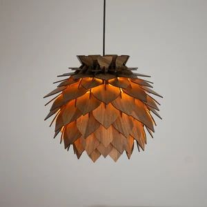 Wooden Pine Cone Modern Chandelier Lamp Wood Pendant Light - Etsy Large Lamp Shades, Entryway Lamps, Wood Ceiling Lamp, Wood Ceiling Lights, Large Lamp, Ceiling Lamps Living Room, Wooden Lampshade, Driftwood Lamp, Wooden Shades