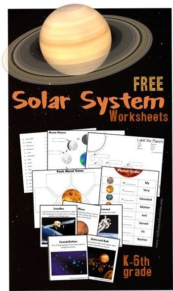 FREE Solar System Worksheets for kids Kindergarten, 1st grade, 2nd grade, 3rd grade, 4th grade (homeschool science) Solar System Worksheets For Kids, Homeschool Astronomy, Solar System Unit, Solar System Worksheets, Solar System Activities, 1st Grade Science, 4th Grade Science, 6th Grade Science, Science Units