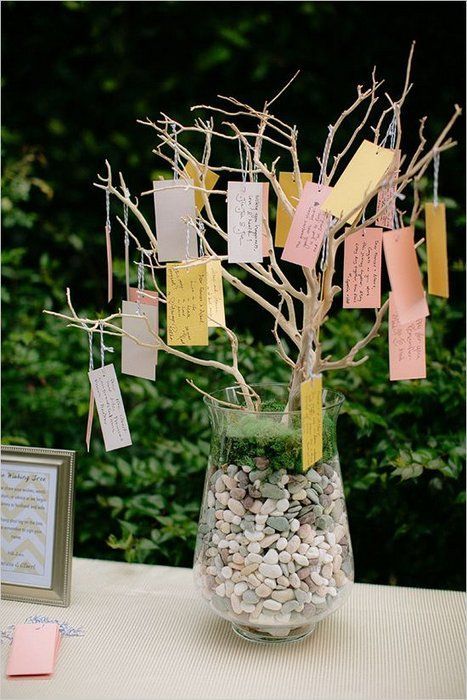 'Wishing Tree' Ideas for your Reception / Engagement ! Gold Wedding Ideas, Guest Book Tree, Diy Room Decor For Teens, School Creative, Pink And Gold Wedding, Wishing Tree, Wedding Chicks, October Wedding, Outdoor Wedding Ceremony