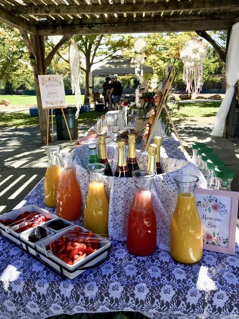 Boho Baby Shower in the Park | CatchMyParty.com Park Pavilion Baby Shower Ideas, Park Baby Shower Ideas, Summer Backyard Fun, Moon Stars Baby Shower, Picnic Baby Showers, Backyard Baby Showers, Angel Baby Shower, Sprinkle Shower, Outside Baby Showers