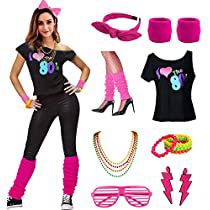 Check this out! 80s Costume Ideas For Women, 1980s Party Outfits, Retro 80s Outfits, 80s Outfits Party, 80s Outfits Women, 80s Theme Party Outfits, Neon Party Outfits, 80s Party Costumes, 1980s Outfits