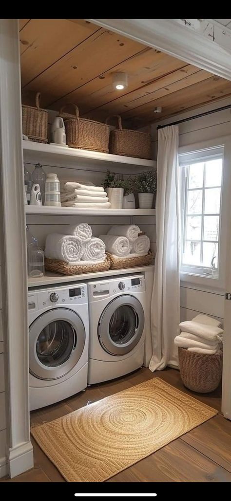 Dream Laundry Room, Laundry Room Layouts, Laundry Room Renovation, Dream Apartment Decor, Laundry Room Remodel, Laundry Room Inspiration, Dream House Rooms, Laundry Room Storage, Laundry Room Makeover