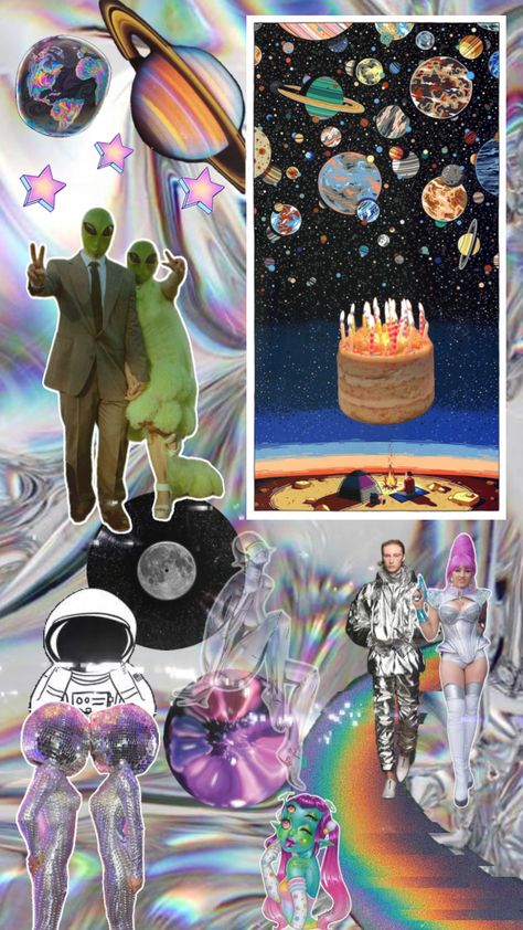 #galaxyparty #alien #party Space Disco Party, Alien Disco, Alien Wedding, Space Disco, Event Planning Branding, Alien Party, Aliens Exist, Alien Aesthetic, Release Party