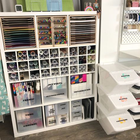 Vinyl Roll Storage Cabinet, Vinyl Craft Room Ideas, Craft Room Vinyl Storage, Vinyl Organization Ideas Craft Rooms, Cricut Organization Ideas Vinyl Storage, Ikea Cricut Storage, Vinyl Craft Storage, Vinyl Storage Cricut, Cricut Storage Ideas Organizing