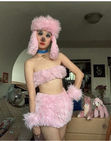 Marilyn Monroe Pink Dress Costume, Pink Poodle Costume, Poodle Halloween Costumes, Halloween Gate, Marilyn Monroe Pink Dress, Poodle Costume, Alien Fashion, Poodle Dress, Space Costumes