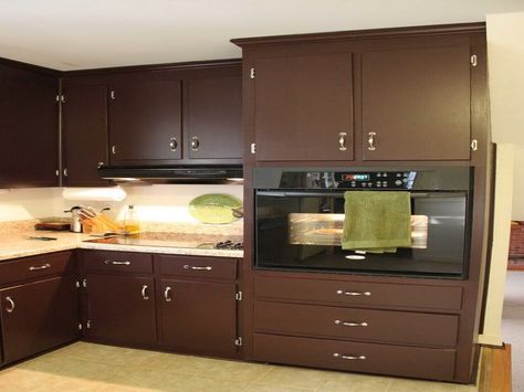 Color Ideas for Kitchen Cabinets Brown Painted Kitchen, Brown Painted Kitchen Cabinets, Brown Painted Cabinets, Kitchen Cabinet Color Schemes, Brown Kitchen Ideas, Used Kitchen Cabinets, Painted Kitchen Cabinets, Kitchen Cabinet Color Ideas, Brown Kitchen Cabinets