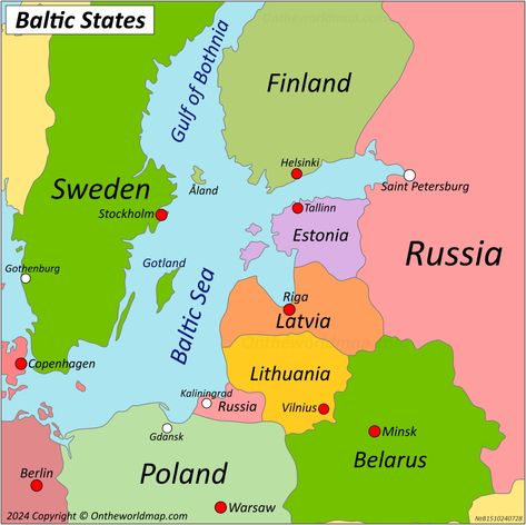 Map of the Baltic States Baltic States, Riga Latvia, Gothenburg, Gdansk, State Map, Tallinn, Baltic Sea, Riga, Warsaw