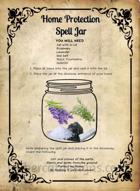 Home Protection Spell Jar, Home Protection Spell, Protection Spell Jar, Witchcraft Spells For Beginners, Spells For Beginners, Jar Spells, Wiccan Magic, Protection Spell, Witch Spirituality