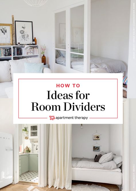 The challenge: Create a "bedroom" (well, at least a bed nook) in an open-layout studio apartment. Our solution: Choose visual dividers that separate the space, but that don't block sunlight or cut up the square footage of an already tiny home. Presto—your single room will suddenly feel like two (or more.) Here are 11 simple and smart ideas to inspire small-space dwellers: Bedroom Divider, Simple Bed Designs, Tiny Studio Apartments, Bed Nook, Diy Room Divider, Studio Apartment Layout, Appartement Design, Single Room, Bedroom Studio