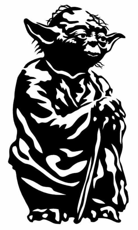 Star Wars Stencil, Star Wars Silhouette, Yoda Star Wars, Bird Stencil, Animal Stencil, Projets Cricut, Star Wars Tattoo, Star Wars Empire, Wood Burning Patterns