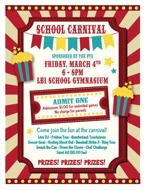 17+ Free Carnival Flyer Templates | Professional Designs in Word, PSD & PDF Carnival Template, Carnival Printables, Carnival Flyer, Carnival Event, Fruit Creations, School Carnival, Craft Photography, About School, Fall Fest